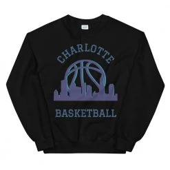 Fan Gear Nation Charlotte Hornets Basketball Crew Neck Sweatshirt Unisex Cotton/Polyester