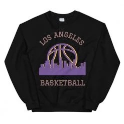 Fan Gear Nation Los Angeles Lakers Basketball Crew Neck Sweatshirt Unisex Cotton/Polyester