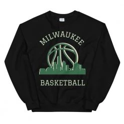 Fan Gear Nation Milwaukee Bucks Basketball Crew Neck Sweatshirt Unisex Cotton/Polyester