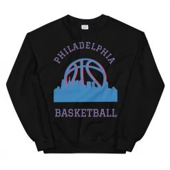 Fan Gear Nation Philadelphia 76ers Basketball Crew Neck Sweatshirt Unisex Cotton/Polyester