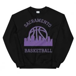 Fan Gear Nation Sacramento Kings Basketball Crew Neck Sweatshirt Unisex Cotton/Polyester