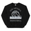 Fan Gear Nation San Antonio Spurs Basketball Crew Neck Sweatshirt Unisex Cotton/Polyester