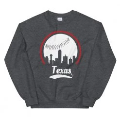Fan Gear Nation Unisex Texas Rangers Baseball Crewneck Sweatshirt