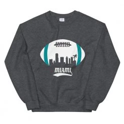 Fan Gear Nation Unisex Miami Dolphins Football Crew Neck Sweatshirt