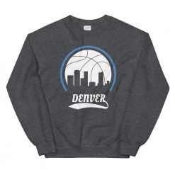 Fan Gear Nation Unisex Denver Nuggets Basketball Crew Neck Sweatshirt