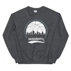 Fan Gear Nation Unisex Sacramento Kings Basketball Crew Neck Sweatshirt