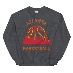 Fan Gear Nation Atlanta Hawks Basketball Crew Neck Sweatshirt Unisex Cotton/Polyester