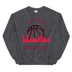 Fan Gear Nation Chicago Bulls Basketball Crew Neck Sweatshirt Unisex Cotton/Polyester