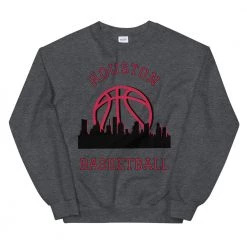 Fan Gear Nation Houston Rockets Basketball Crew Neck Sweatshirt Unisex Cotton/Polyester