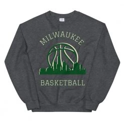 Fan Gear Nation Milwaukee Bucks Basketball Crew Neck Sweatshirt Unisex Cotton/Polyester
