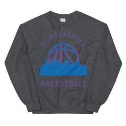 Fan Gear Nation Philadelphia 76ers Basketball Crew Neck Sweatshirt Unisex Cotton/Polyester