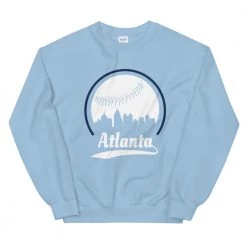Fan Gear Nation Unisex Atlanta Braves Baseball Crewneck Sweatshirt