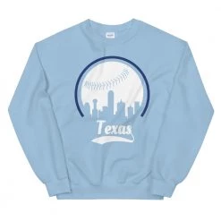 Fan Gear Nation Unisex Texas Rangers Baseball Crewneck Sweatshirt
