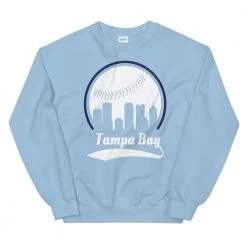 Fan Gear Nation Unisex Tampa Bay Rays Baseball Crewneck Sweatshirt