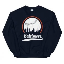 Fan Gear Nation Unisex Baltimore Orioles Baseball Crewneck Sweatshirt