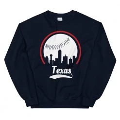 Fan Gear Nation Unisex Texas Rangers Baseball Crewneck Sweatshirt