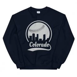 Fan Gear Nation Unisex Colorado Rockies Baseball Crewneck Sweatshirt