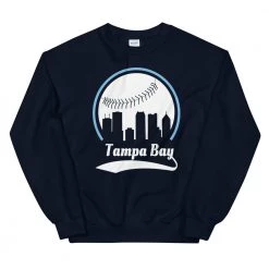 Fan Gear Nation Unisex Tampa Bay Rays Baseball Crewneck Sweatshirt