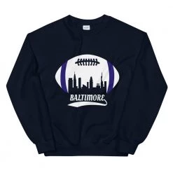 Fan Gear Nation Unisex Baltimore Ravens Football Crew Neck Sweatshirt