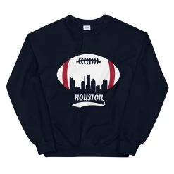 Fan Gear Nation Unisex Houston Texans Football Crew Neck Sweatshirt