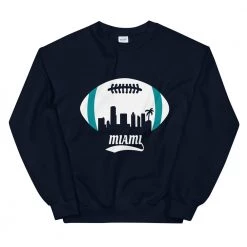 Fan Gear Nation Unisex Miami Dolphins Football Crew Neck Sweatshirt