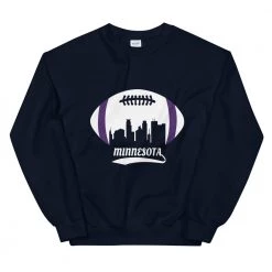 Fan Gear Nation Unisex Minnesota Vikings Football Crew Neck Sweatshirt