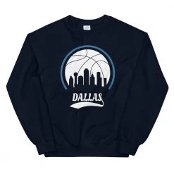 Fan Gear Nation Unisex Dallas Mavericks Basketball Crew Neck Sweatshirt