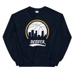 Fan Gear Nation Unisex Denver Nuggets Basketball Crew Neck Sweatshirt