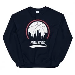 Fan Gear Nation Unisex Houston Rockets Basketball Crew Neck Sweatshirt