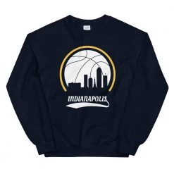 Fan Gear Nation Unisex Indiana Pacers Basketball Crew Neck Sweatshirt