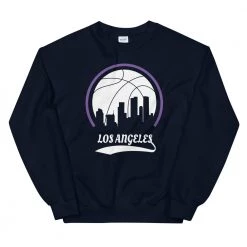Fan Gear Nation Unisex Los Angeles Lakers Basketball Crew Neck Sweatshirt