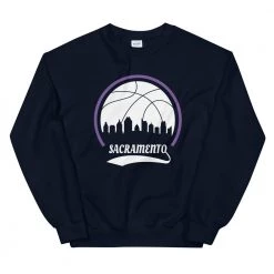 Fan Gear Nation Unisex Sacramento Kings Basketball Crew Neck Sweatshirt