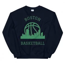 Fan Gear Nation Boston Celtics Basketball Crew Neck Sweatshirt Unisex Cotton/Polyester