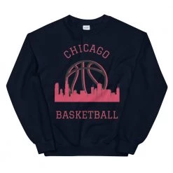 Fan Gear Nation Chicago Bulls Basketball Crew Neck Sweatshirt Unisex Cotton/Polyester