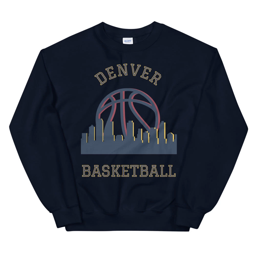 Fan Gear Nation Denver Nuggets Basketball Crew Neck Sweatshirt Unisex Cotton/Polyester 3 Fan Gear Nation Denver Nuggets Basketball Crew Neck Sweatshirt Unisex Cotton/Polyester