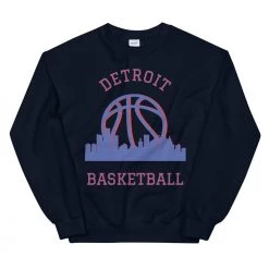 Fan Gear Nation Detroit Pistons Basketball Crew Neck Sweatshirt Unisex Cotton/Polyester