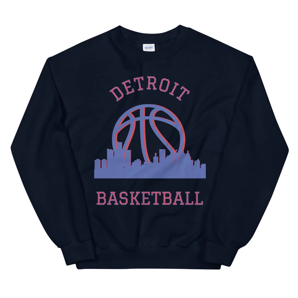 Fan Gear Nation Detroit Pistons Basketball Crew Neck Sweatshirt Unisex Cotton/Polyester 3 Fan Gear Nation Detroit Pistons Basketball Crew Neck Sweatshirt Unisex Cotton/Polyester