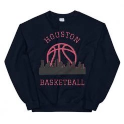 Fan Gear Nation Houston Rockets Basketball Crew Neck Sweatshirt Unisex Cotton/Polyester