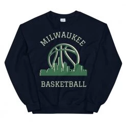 Fan Gear Nation Milwaukee Bucks Basketball Crew Neck Sweatshirt Unisex Cotton/Polyester