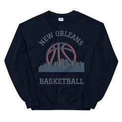 Fan Gear Nation New Orleans Pelicans Basketball Crew Neck Sweatshirt Unisex Cotton/Polyester