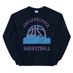 Fan Gear Nation Philadelphia 76ers Basketball Crew Neck Sweatshirt Unisex Cotton/Polyester