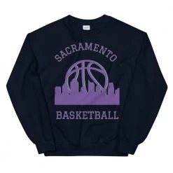 Fan Gear Nation Sacramento Kings Basketball Crew Neck Sweatshirt Unisex Cotton/Polyester