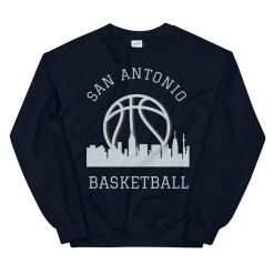 Fan Gear Nation San Antonio Spurs Basketball Crew Neck Sweatshirt Unisex Cotton/Polyester