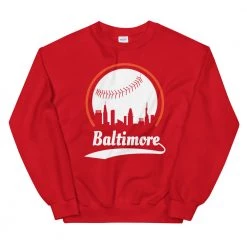 Fan Gear Nation Unisex Baltimore Orioles Baseball Crewneck Sweatshirt