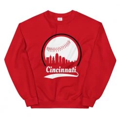 Fan Gear Nation Unisex Cincinnati Reds Baseball Crewneck Sweatshirt