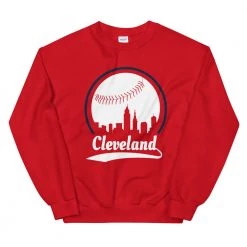 Fan Gear Nation Unisex Cleveland Indians Baseball Crewneck Sweatshirt