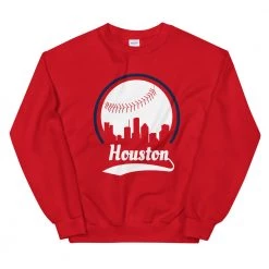 Fan Gear Nation Unisex Houston Astros Baseball Crewneck Sweatshirt