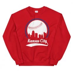 Fan Gear Nation Unisex Kansas City Royals Baseball Crewneck Sweatshirt