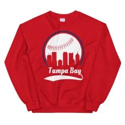Fan Gear Nation Unisex Tampa Bay Rays Baseball Crewneck Sweatshirt