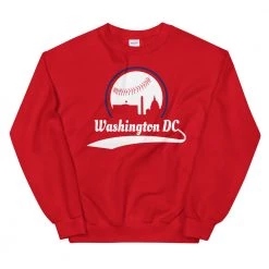 Fan Gear Nation Unisex Washington Nationals Baseball Crewneck Sweatshirt